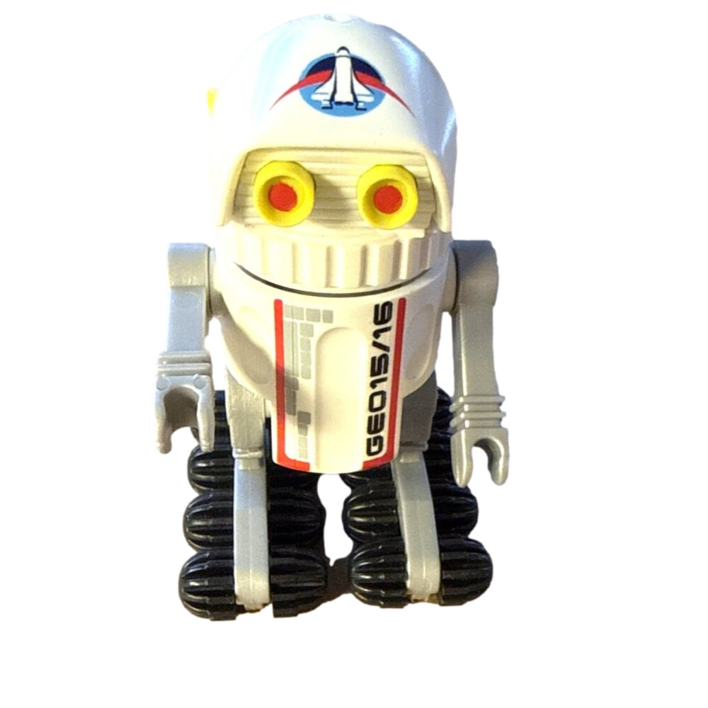 Vintage 1983 Playmobil Mission Geo space Robot rolling figure SciFi